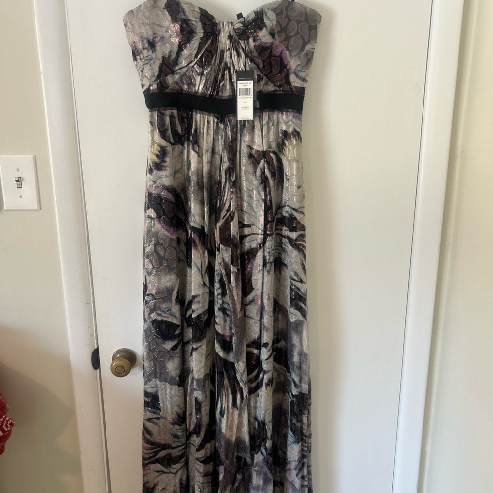 BCBGMaxAzria Strapless Dress in Black and Gray